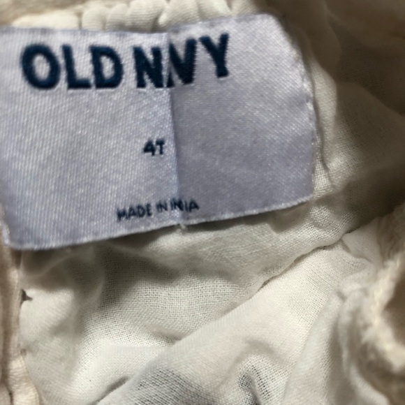 Old Navy White Embroidered Tiered Dress Baby Girl Toddler 4T Drop Waist Boho - Picture 7 of 7